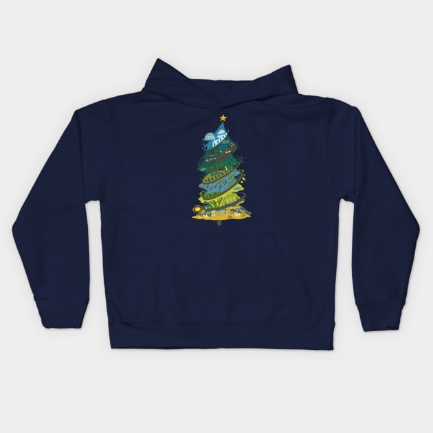 Christmas Holiday Vacation Tree Kids Hoodie by BullShirtCo